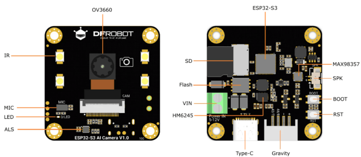 DFRobot ESP32-S3 AI Camera Module view 4